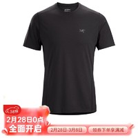 ARC'TERYX 始祖鸟 ARC’TERYX） 始祖鸟 MOTUS SL 圆领短袖反光T恤男 户外速干圆领上衣 短袖T恤 Black Heather