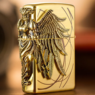 ZIPPO 之宝 ZBT-1-36a 亚马逊女战士 充油打火机 金色