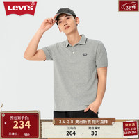 Levi's 李维斯 24春季男士短袖经典polo领实穿百搭复古时尚 灰色 000S7-0000 L