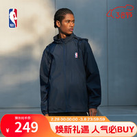 NBA ICON系列 联盟款黑色防水拉链外套男春季运动休闲外套运动休闲服 联盟/藏青色 M