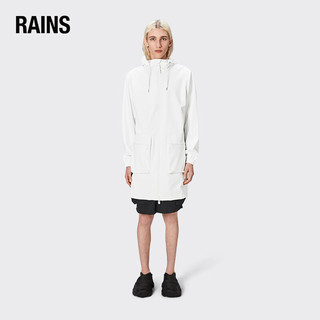RainsRains 中长款防水风衣外套 风衣男女同款雨衣Cargo Long Jacket 柔白色 XS