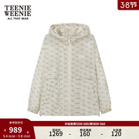 Teenie Weenie【UPF50+防晒服】小熊2024春装书卷气老花复古外套女 象牙白 160/S