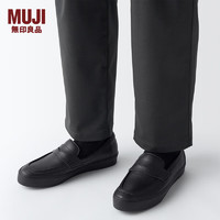 无印良品（MUJI）男式 不易疲劳 乐福鞋（男士）一脚蹬 鞋子 EIA24A4S 黑色 265mm 43码(2.0)