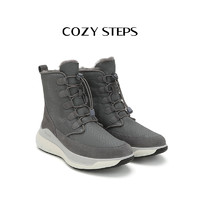 COZY STEPS 可至羊皮毛一体雪地靴圆头扣带女靴保暖舒适雪地棉鞋女