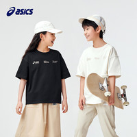 asics亚瑟士童装2024春夏季男女童吸湿速干短袖柔软舒适遮热T恤 001黑色 130cm