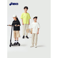 asics亚瑟士童装2024春夏季男女童吸湿速干短袖柔软舒适遮热T恤 752黄绿色 140cm