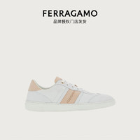 菲拉格慕（Ferragamo）【】女士白色标识装饰低帮休闲鞋  0762276 