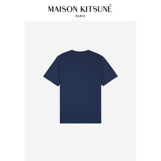 Maison Kitsune 男女同款 SS24春夏赛车狐狸印花圆领T恤 P476【藏蓝色】 S
