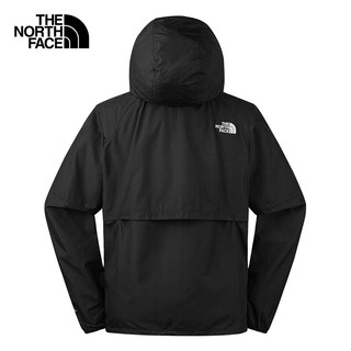 北面（The North Face）防风夹克男UPF40+防晒服防紫外线薄风衣舒适耐穿24春季81PO JK3/黑色 S/165