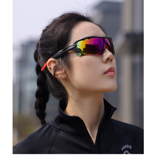 马孔多破风款太阳镜 户外运动马拉松跑步眼镜 抗UV 炫彩偏光镜片