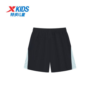 特步（XTEP）童装儿童速干短裤男童五分裤夏季大童裤子夏装运动裤 纯正黑 1