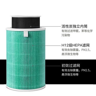 钉子空气 适配小米空气净化器2S 1 2 3代Pro滤芯米家除甲醛抗菌4lite过滤网