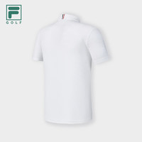 FILA 斐乐 男子针织短袖POLO衫2024夏高尔夫运动防晒上衣 玉石白-WT 185/104A/XXL