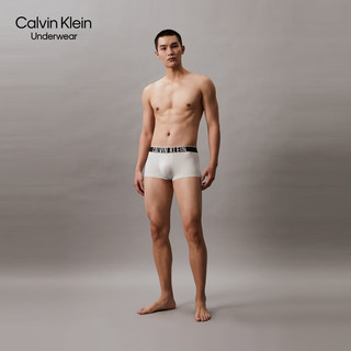 Calvin Klein内衣【明星同款风暴引力带】24春夏男提花低腰防夹臀内裤NB3836 CKW-燕麦灰 L