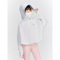 波司登（BOSIDENG）2024夏季儿童时尚凉感透气不闷汗休闲百搭防晒衣T40525126 浮云白8115 140/64