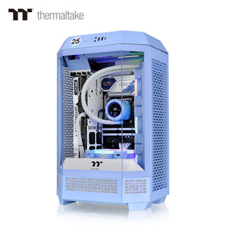 Thermaltake 曜越 Tt）The Tower 300 海景房机箱  绣球花蓝（Matx主板/支持420水冷/4090显卡/水平横躺）