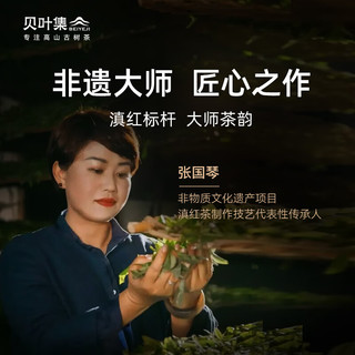 贝叶集茶叶 滇红茶大师野韵云南凤庆高山滇特级滇红茶礼盒装108g