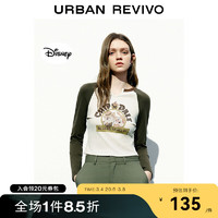 UR【迪士尼奇奇蒂蒂（花栗鼠）】2024春季女装T恤UWL440038 象牙白 XL