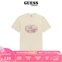 GUESS Originals 24年男女同款马卡龙纯色T恤-M4GI05K9XF1 F0J1-杏色 XS