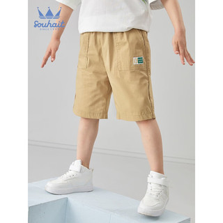 水孩儿（SOUHAIT）童装男童五分裤夏季薄款儿童裤子 藏蓝 160