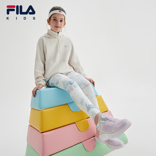 FILA 斐乐 儿童童鞋2024年春季男女中大童运动旋钮训练鞋 冰兰花-OC 36码 内长23.0cm