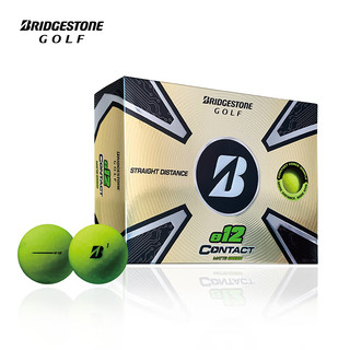 普利司通（Bridgestone）高尔夫球e12 CONTACT系列高尔夫三层球日本制造【直线距离款】 三层球 哑光红色 1盒12粒
