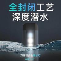 JIYIN鱼缸潜水灯防水led水中灯小型夜灯照明灯水族箱全光谱水下鱼缸灯 黑色 76cm潜水灯（适合80-90cm鱼缸）19w 吸盘款
