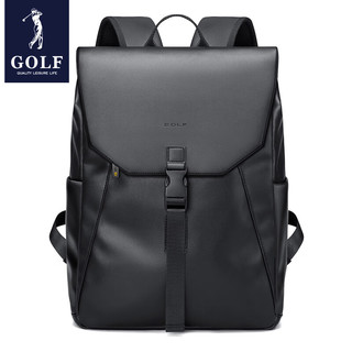 高尔夫（GOLF）双肩包男士运动背包男女休闲旅行包潮书包防泼水通勤出游背包 款式3-黑色