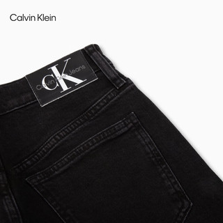 Calvin Klein Jeans24春夏女士复古黑色水洗微弹高腰阔腿牛仔裤J223389 1BY-牛仔黑 27