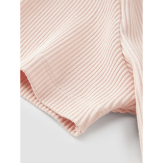森马（Semir）短袖T恤女短款紧身气质夏季2024显瘦方领上衣 梦幻粉60302 165/88A/L