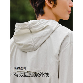 森马（Semir）外套男2024夏季宽松连帽防晒服时尚潮流户外风 浅卡其50355 170/88A/M