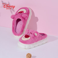 Disney 迪士尼 草莓熊棉拖鞋女秋冬季外穿卡通可爱保暖室内家居毛毛拖鞋38-39