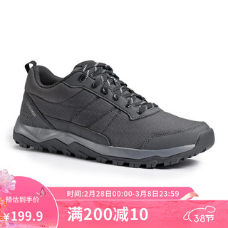 DECATHLON 迪卡侬 徒步鞋轻便旅游鞋登山鞋男黑灰色42-4547434