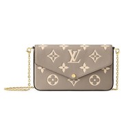 LOUIS VUITTON 23FÉLICIE 女士大象灰/奶白皮革斜挎包