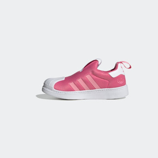 adidas SUPERSTAR 360一脚蹬贝壳头运动板鞋女小童阿迪达斯三叶草 粉/白 30.5(180mm)