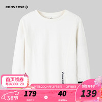 Converse匡威儿童装女童纯棉长袖T恤2024春季CNVG-LK-F522 羽白色 110/52S