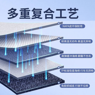 千众问界m7后备箱垫全包围汽车尾箱垫原车色内饰改装饰用品 底垫-韶华杏 六/七座