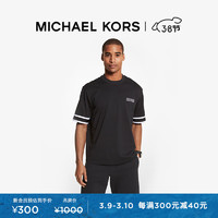 MICHAEL KORS 迈克·科尔斯 迈克高仕 男士棉质条纹短袖 T 恤 黑色 001 S