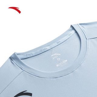 安踏速干T丨短袖T恤男2024夏季冰丝体恤吸湿篮球跑步训练服上衣男 展翅蓝-2 L