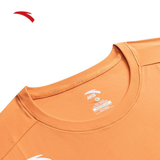 安踏速干T丨短袖T恤男2024夏季冰丝体恤吸湿篮球跑步训练服上衣男 砺黄色-4 M