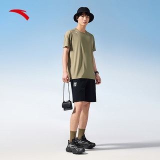 安踏速干T丨短袖T恤男2024夏季冰丝体恤吸湿篮球跑步训练服上衣男 船藻绿-5 M