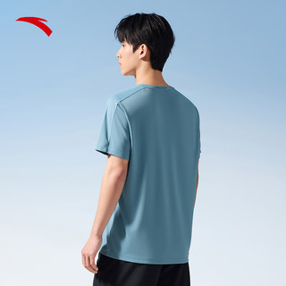 安踏速干T丨短袖T恤男2024夏季冰丝体恤吸湿篮球跑步训练服上衣男 云霄蓝-3 3XL