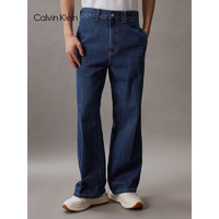 Calvin Klein Jeans24春夏男士休闲斜插口袋纯棉宽松阔腿牛仔裤J325549 1A4-牛仔蓝 36
