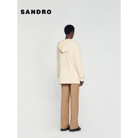 SANDRO2024早春男装法式纯色简约绒感连帽针织卫衣SHPTR00559 淡褐色 M