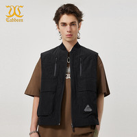 卡宾男装潮流工装马甲宽松24夏上衣H3241142002 煤黑色01 48