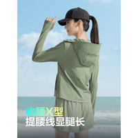 波司登（BOSIDENG）2024夏新户外防晒衣服女款防紫外线凉感透气外套B40525144 灰绿4182 160/84A