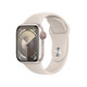 Apple 苹果 Watch Series 9 智能手表GPS款45毫米星光色铝金属表壳 星光色运动型表带M/L 健康电话手表MR973CH/A#