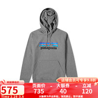 巴塔哥尼亚（Patagonia） 2020 P-6 Logo 男式潮流经典舒适加绒卫衣39539 灰色 XXL