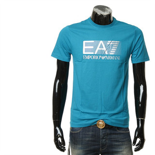 ARMANI/阿玛尼 EA7 男士时尚印花短袖圆领T恤 6LPT81 PJM9Z 深蓝色 578 S