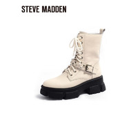 STEVE MADDEN/思美登秋冬铆钉装饰短筒靴马丁靴女 JESIPO 米白色 34